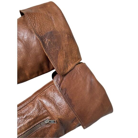 Frye Over The Knee Western Leather Boots size 8 B Brown - Picture 11 of 13